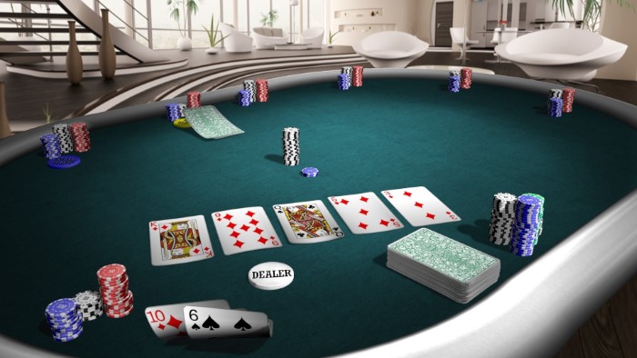 Người chơi poker sẽ so bài với nhau để quyết định thắng thua